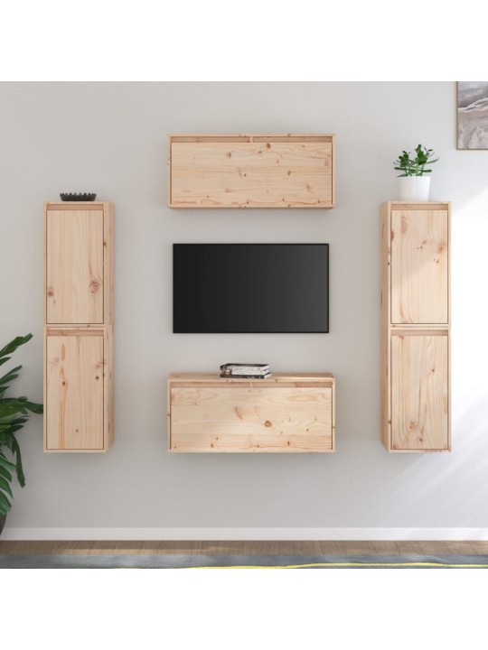 Tv skapīši, 6 gab., priedes masīvkoks