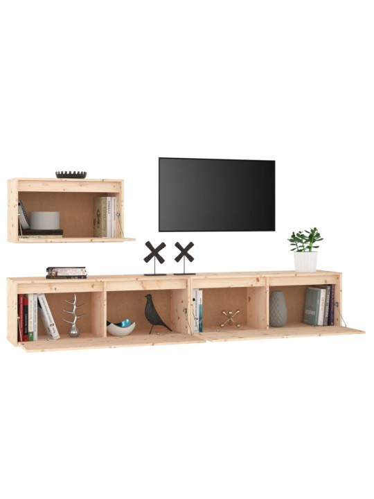 Tv skapīši, 3 gab., priedes masīvkoks