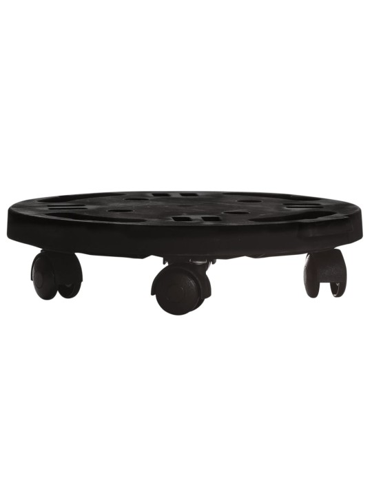 Podu paliktnis ar riteņiem, 30 cm diametrs, melns, 170 kg