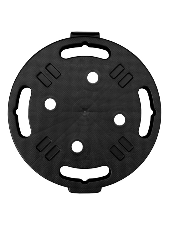 Podu paliktnis ar riteņiem, 30 cm diametrs, melns, 170 kg