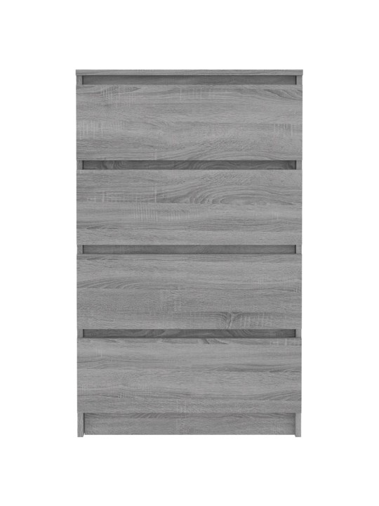 Kumode, pelēcīga ozola krāsā, 60x35x98,5 cm, inženierijas koks