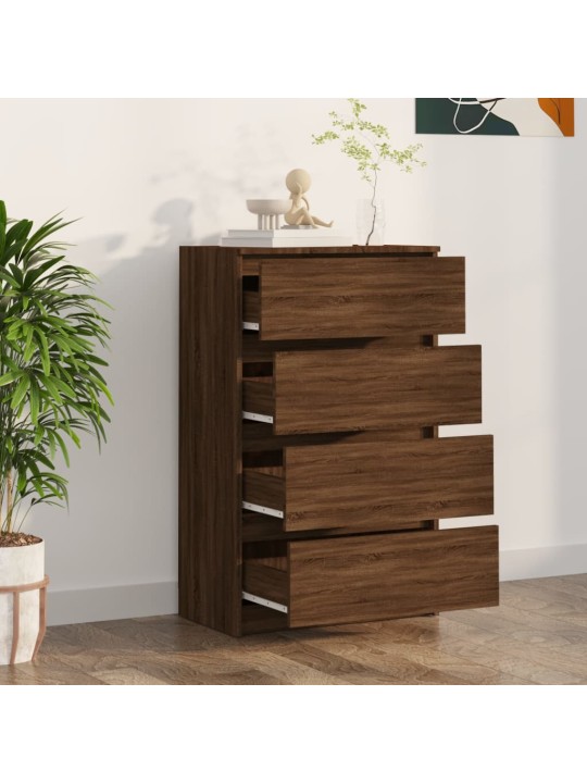Kumode, ozolkoka krāsā, 60x35x98,5 cm, inženierijas koks