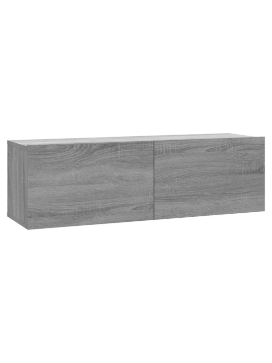 Tv skapītis, pelēcīga ozolkoka, 100x30x30 cm, inženierijas koks