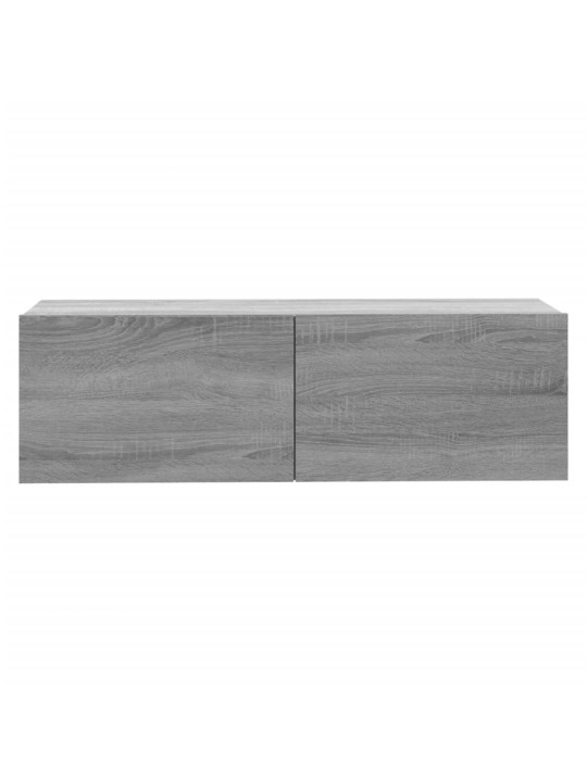 Tv skapītis, pelēcīga ozolkoka, 100x30x30 cm, inženierijas koks