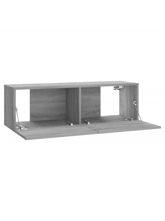 Tv skapītis, pelēcīga ozolkoka, 100x30x30 cm, inženierijas koks
