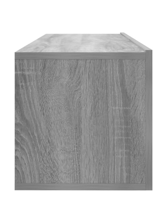 Tv skapītis, pelēcīga ozolkoka, 100x30x30 cm, inženierijas koks