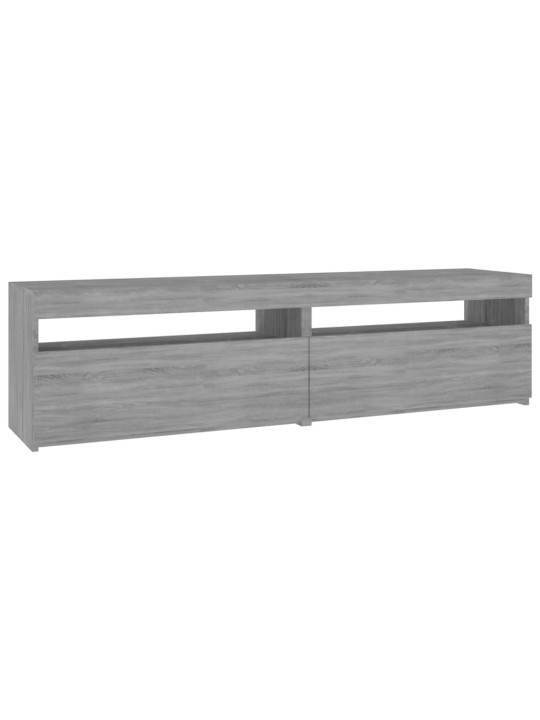 Tv skapīši ar led lampiņām, 2 gab., pelēka ozola, 75x35x40 cm