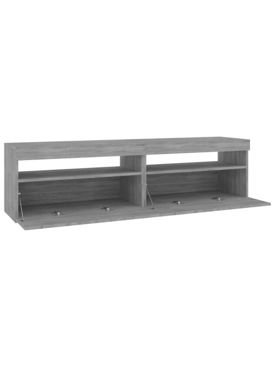 Tv skapīši ar led lampiņām, 2 gab., pelēka ozola, 75x35x40 cm