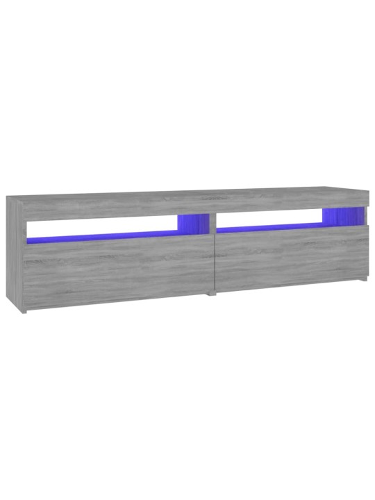 Tv skapīši ar led lampiņām, 2 gab., pelēka ozola, 75x35x40 cm