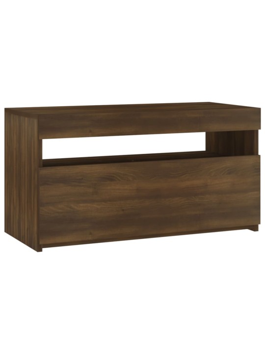 Tv skapītis ar led lampiņām, ozolkoka krāsa, 75x35x40 cm