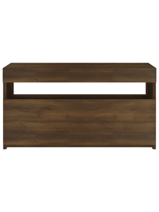 Tv skapītis ar led lampiņām, ozolkoka krāsa, 75x35x40 cm