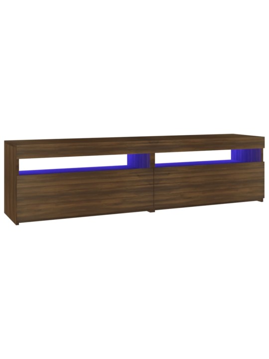 Tv skapīši ar led lampiņām, 2 gab., ozolkoka krāsa, 75x35x40 cm