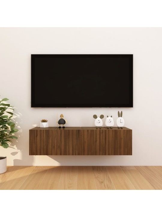 Sienas tv skapīši, 4 gab., brūni, 30,5x30x30 cm