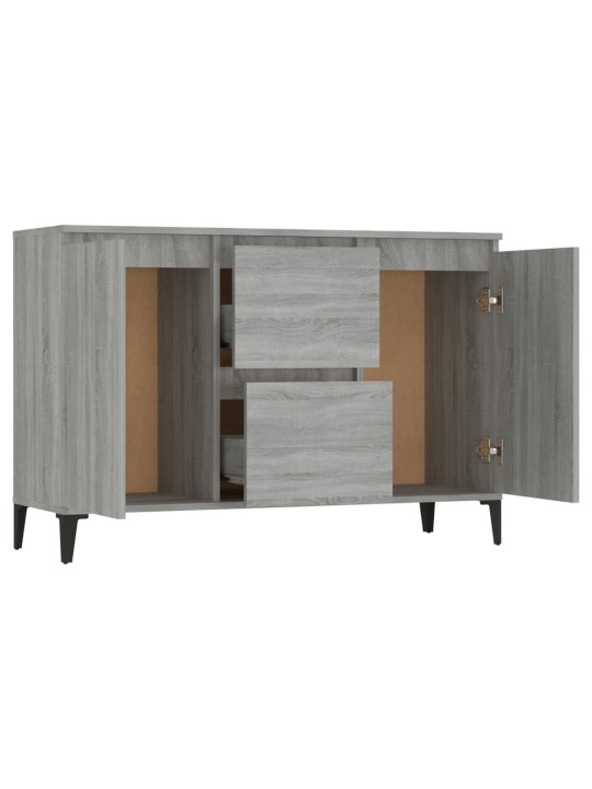 Kumode, pelēcīga ozola krāsā, 104x35x70 cm, inženierijas koks