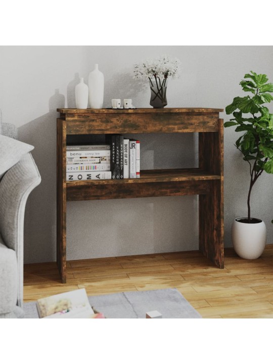Konsoles galdiņš, ozolkoka krāsa, 80x30x80cm, inženierijas koks