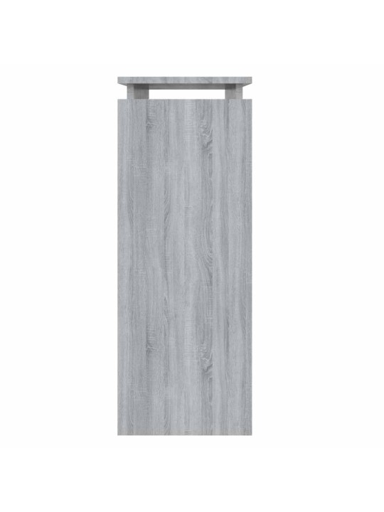 Konsoles galds, pelēka ozolkoka, 80x30x80 cm, inženierijas koks