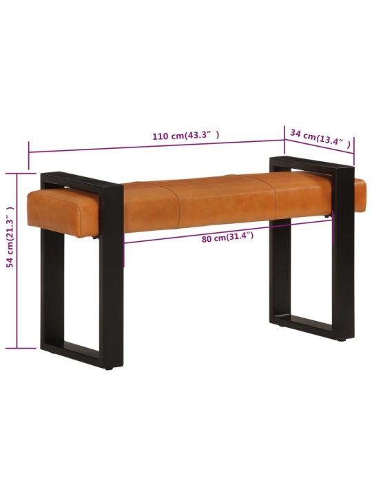 Sols, melns un brūns, 110 cm, īsta kazas āda