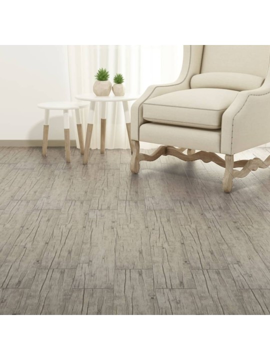 Grīdas dēļi, pašlīmējoši, 2,51 m², 2 mm, ozola brūni, pvc