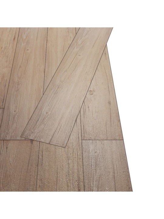 Grīdas dēļi, pašlīmējoši, 2,51 m², 2 mm, ozola brūni, pvc