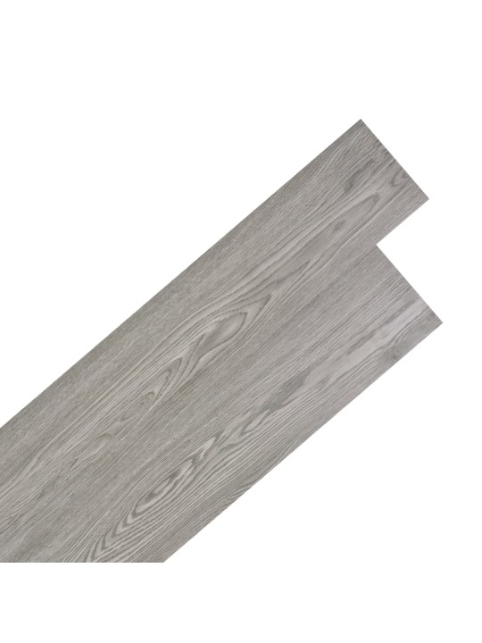 Grīdas dēļi, pašlīmējoši, 2,51 m², 2 mm, tumši pelēki, pvc