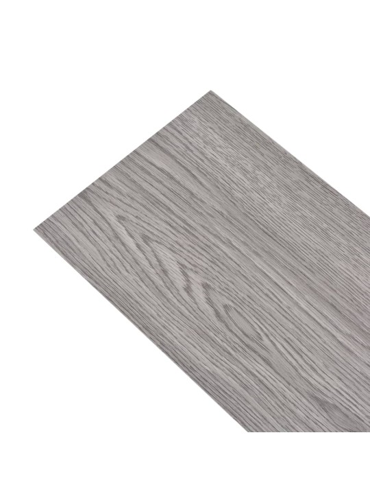 Grīdas dēļi, pašlīmējoši, 2,51 m², 2 mm, tumši pelēki, pvc