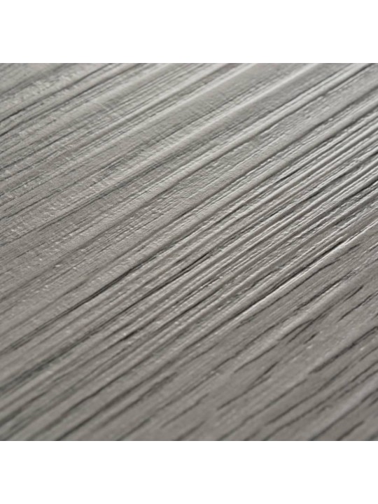 Grīdas dēļi, pašlīmējoši, 2,51 m², 2 mm, tumši pelēki, pvc