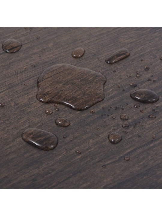 Grīdas dēļi, pašlīmējoši, 2,51 m², 2 mm, tumši brūni, pvc