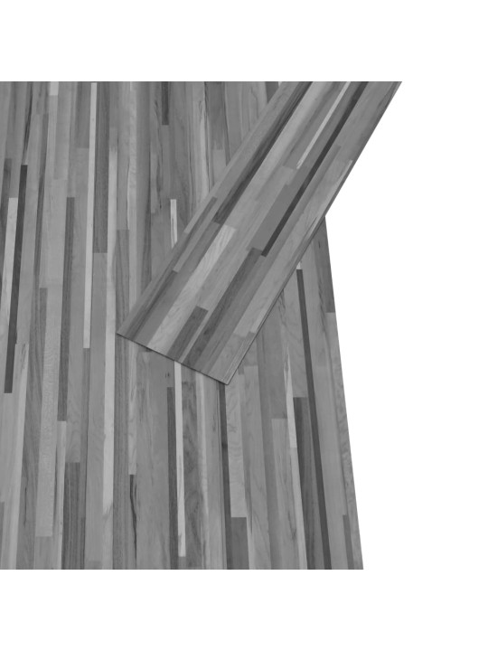 Grīdas dēļi, pašlīmējoši, 2,51 m², 2 mm, svītraini pelēki, pvc