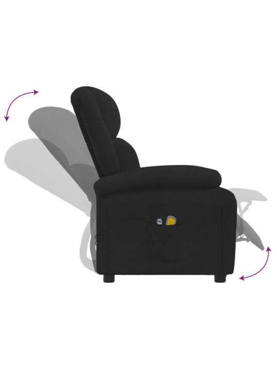 Elektrisks masāžas krēsls, melns audums