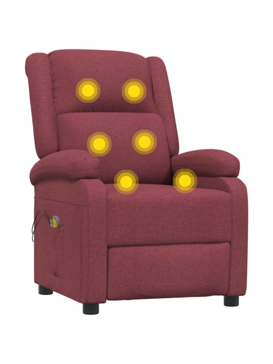 Elektrisks masāžas krēsls, vīnsarkans audums