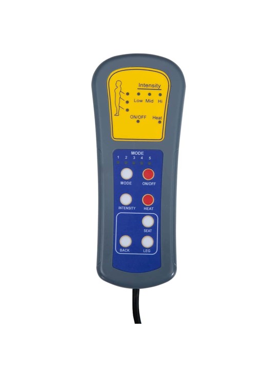 Elektrisks masāžas krēsls, pelēkbrūns audums