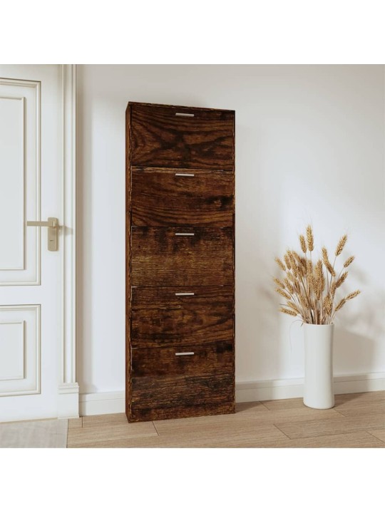Apavu plaukts, ozolkoka krāsa, 59x17x169 cm, inženierijas koks