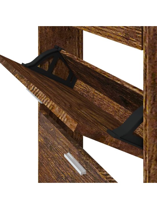 Apavu plaukts, ozolkoka krāsa, 59x17x150 cm, inženierijas koks