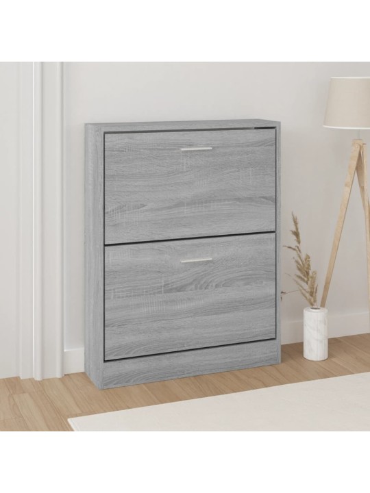 Apavu plaukts, pelēcīga ozolkoka,59x17x81 cm,inženierijas koks