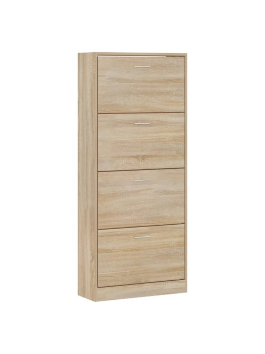 Apavu plaukts, ozolkoka krāsa, 63x24x147 cm, inženierijas koks