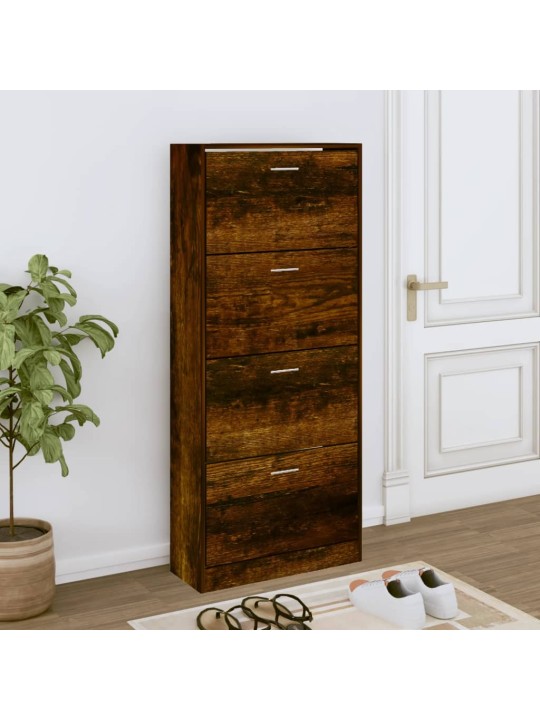 Apavu plaukts, ozolkoka krāsa, 63x24x147 cm, inženierijas koks