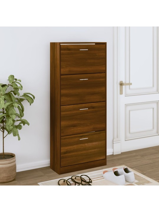 Apavu plaukts, ozolkoka krāsa, 63x24x147 cm, inženierijas koks