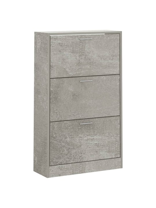 Apavu plaukts, betona pelēks, 63x24x103 cm, inženierijas koks