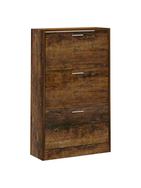 Apavu plaukts, dūmakains ozols, 63x24x103 cm, inženierijas koks