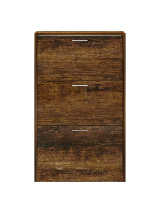 Apavu plaukts, dūmakains ozols, 63x24x103 cm, inženierijas koks