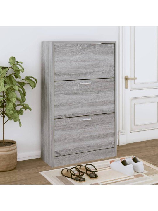 Apavu plaukts, pelēcīga ozolkoka,63x24x103 cm,inženierijas koks