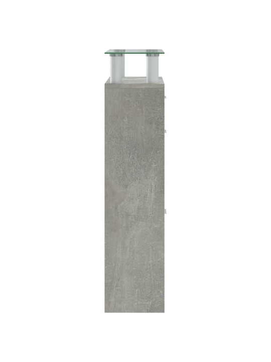 Apavu plaukts, betona pelēks, 63x24x104 cm, inženierijas koks