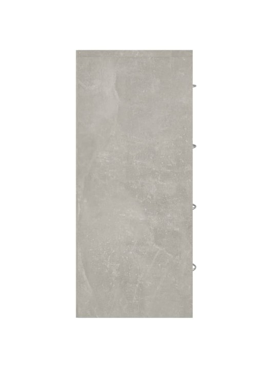 Kumode ar 4 atvilktnēm, 60x30,5x71 cm, pelēka betona