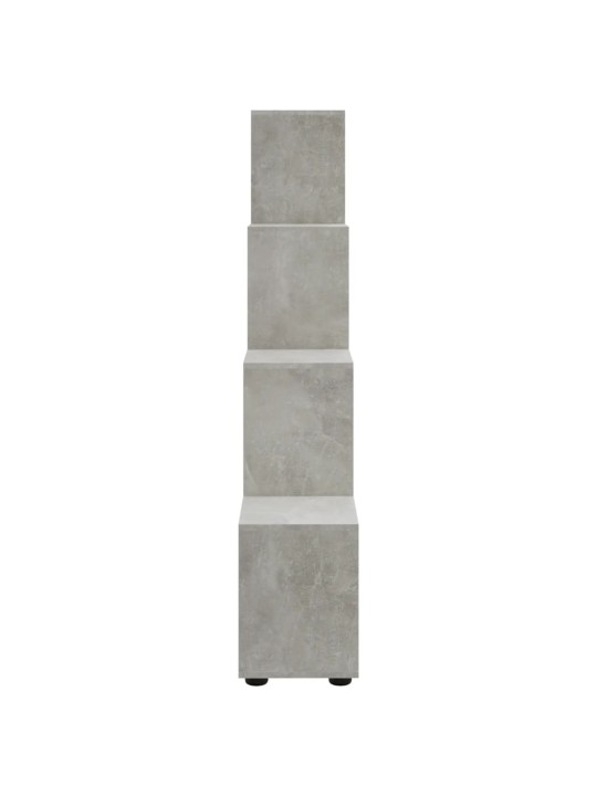 Grāmatu plaukts, betona pelēks, 142 cm, inženierijas koks