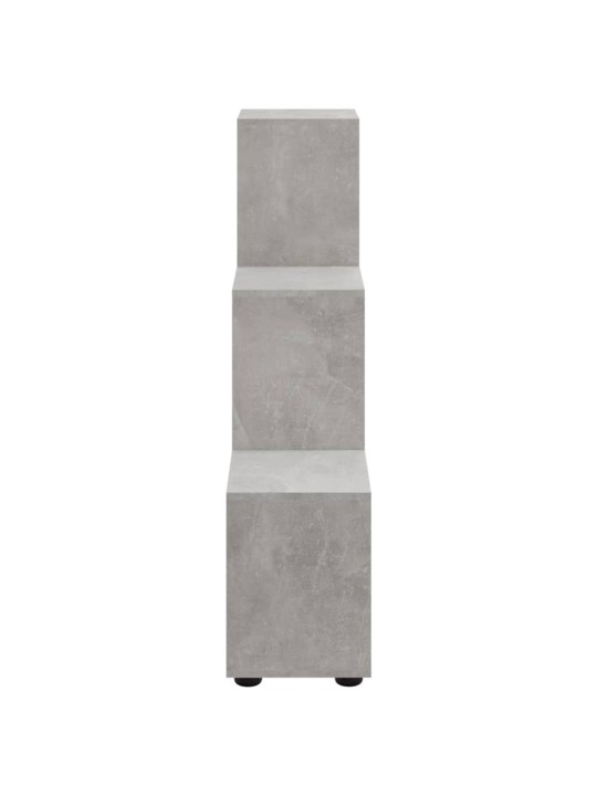Grāmatu plaukts, betona pelēks, 107 cm, inženierijas koks