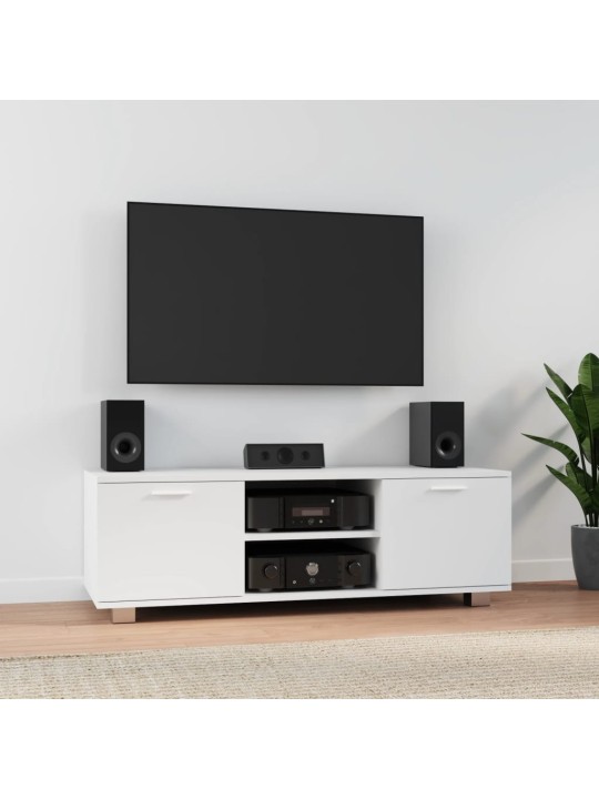 Tv skapītis, balts, 120x40,5x35 cm, inženierijas koks