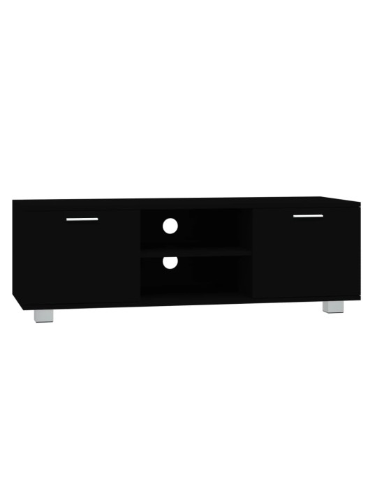 Tv skapītis, 120x40,5x35 cm, melns inženierijas koks