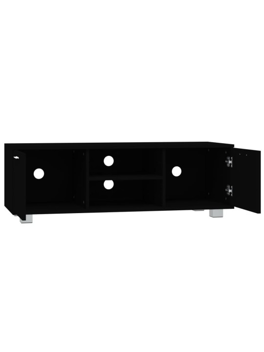 Tv skapītis, 120x40,5x35 cm, melns inženierijas koks