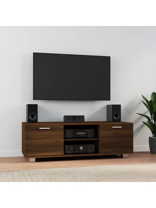 Tv skapītis, brūna ozolkoka, 120x40,5x35 cm, inženierijas koks