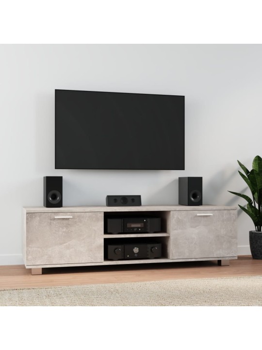 Tv skapītis, betona pelēks, 140x40,5x35 cm, inženierijas koks